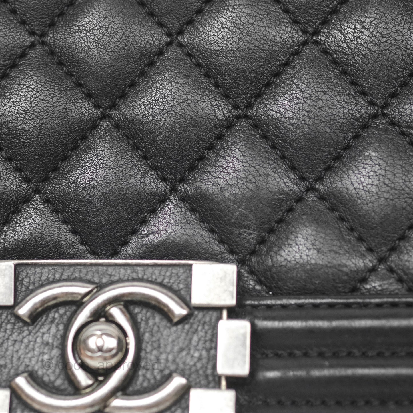 Chanel Medium Boy Quilted Black Calfskin Ruthenium Hardware