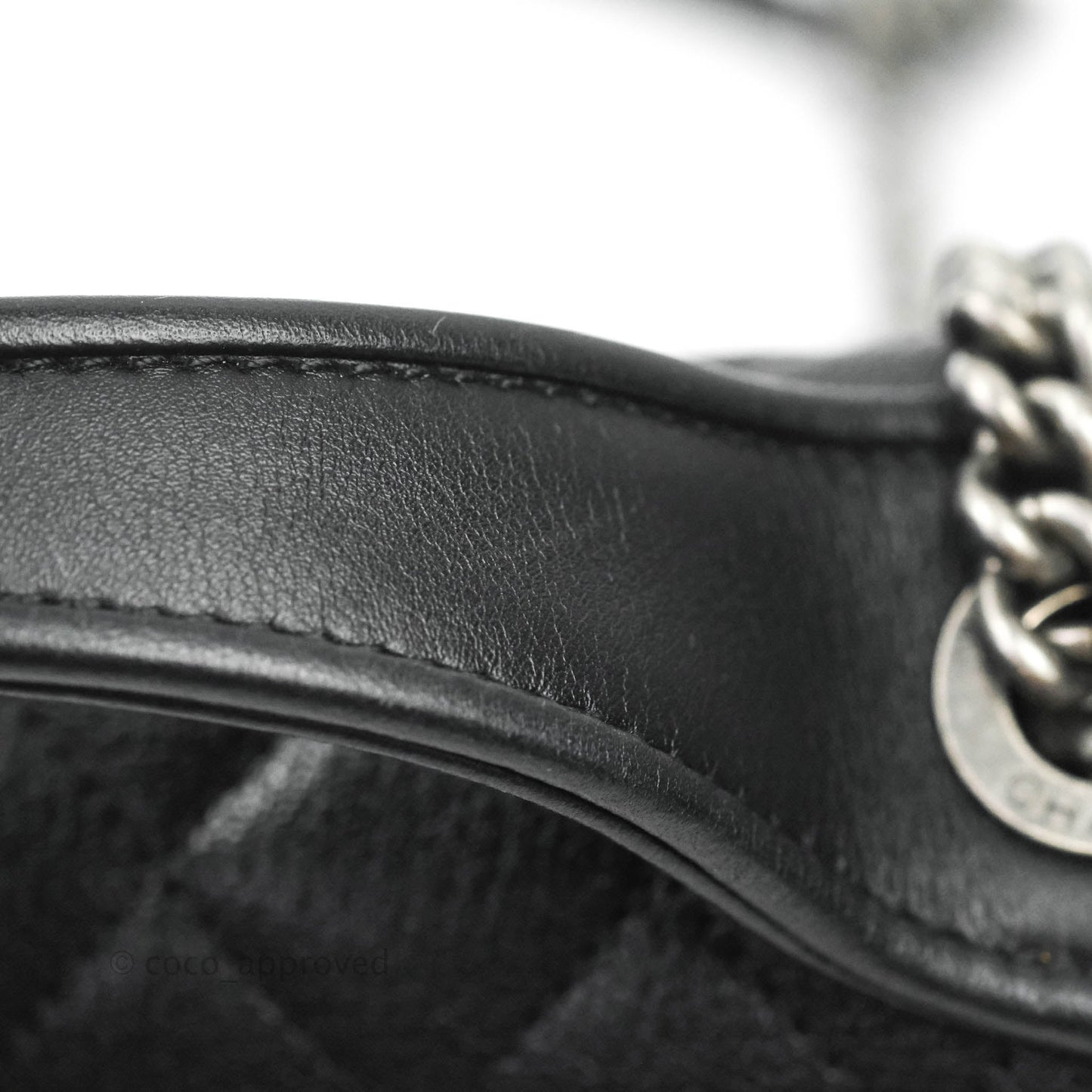 Chanel Small CC University Flap Bag Black Calfskin Ruthenium Hardware
