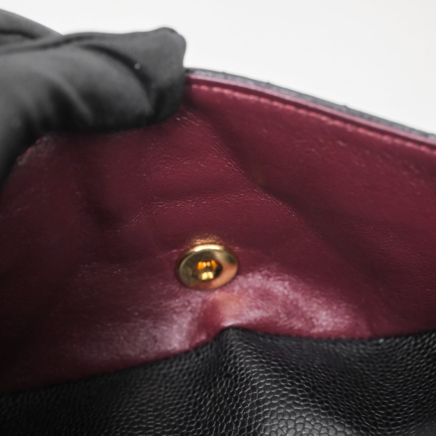 Chanel Classic M/L Medium Flap Quilted Black Caviar Gold Hardware