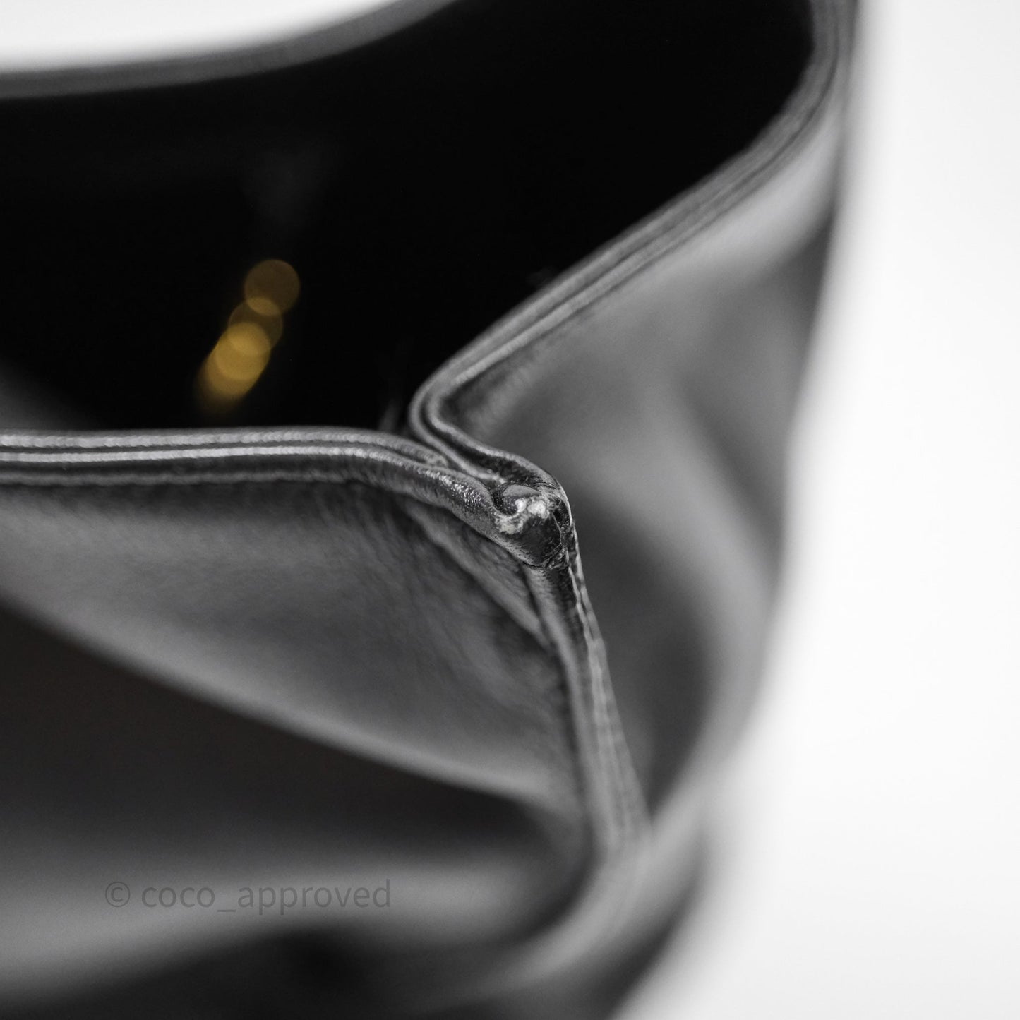 Chanel Vintage Shoulder Bag Black Calfskin Gold Hardware