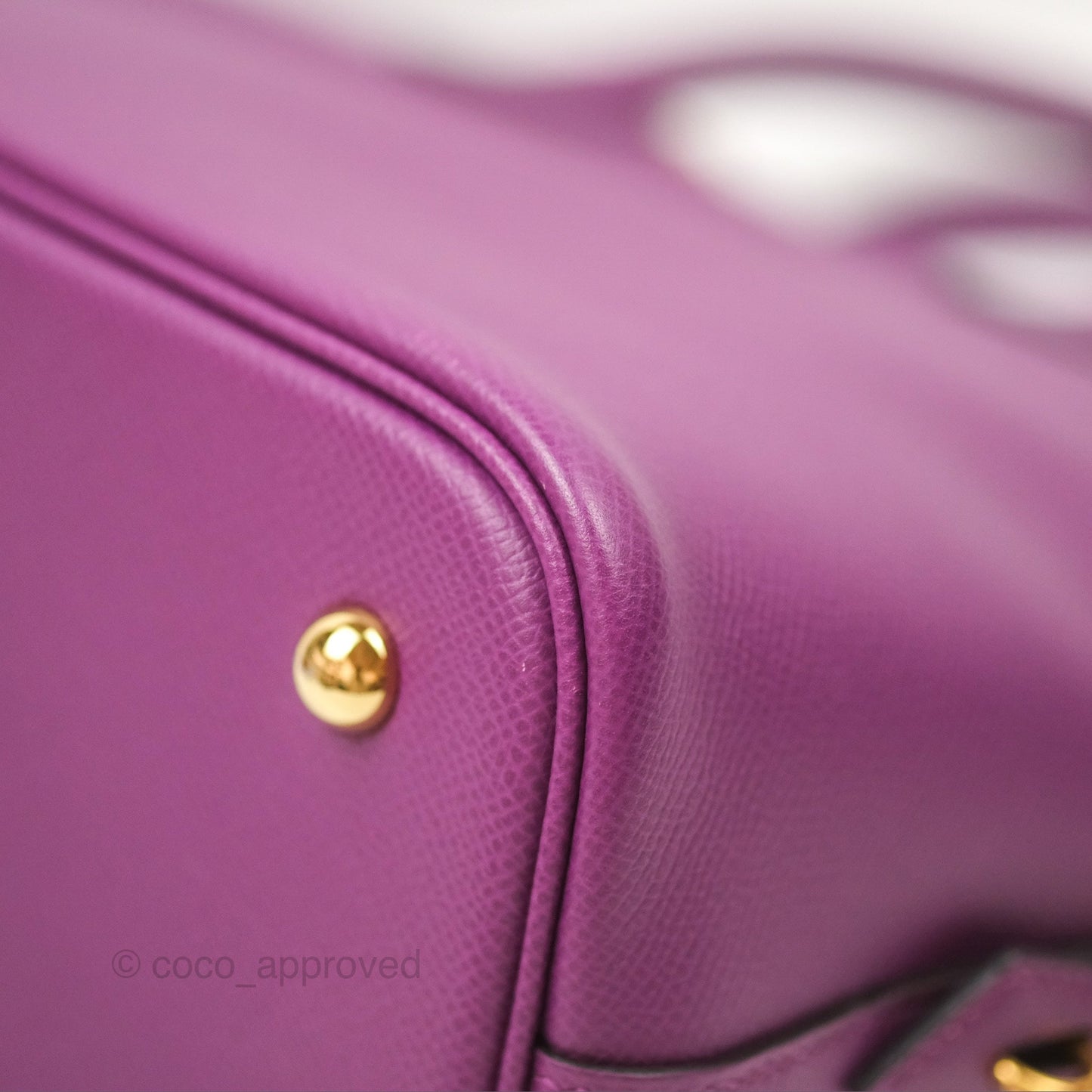 Hermès Bolide 1923 31 Purple Epsom Palladium Hardware