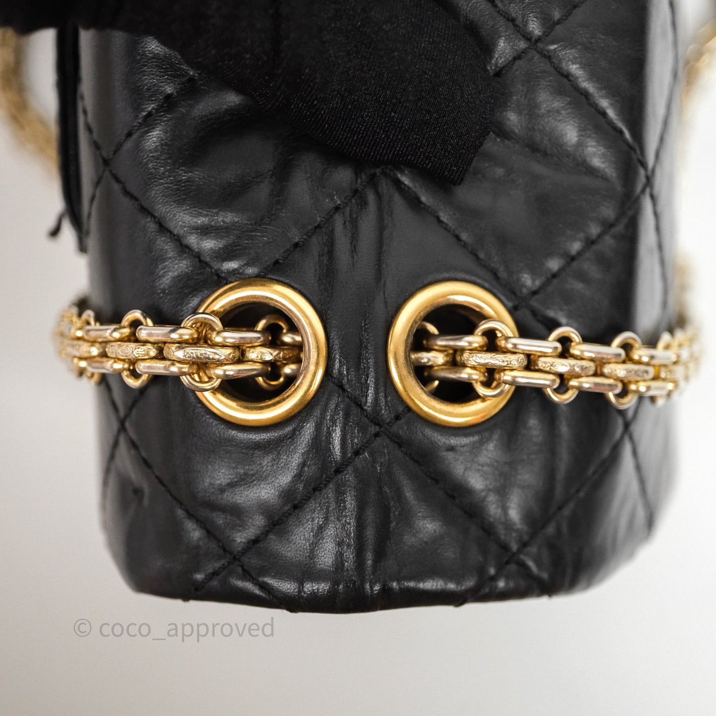 Chanel Reissue Quilted Aged Calfskin Black Gold Hardware 226