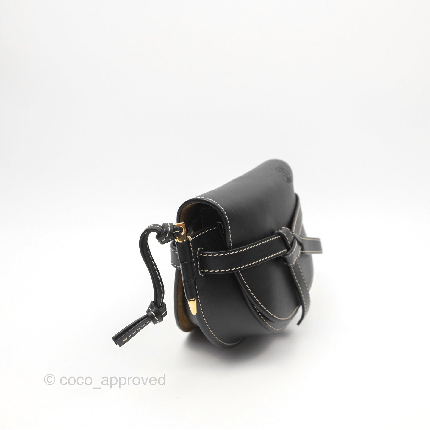 Loewe Mini Gate Belt Bag in Soft Calfskin Black