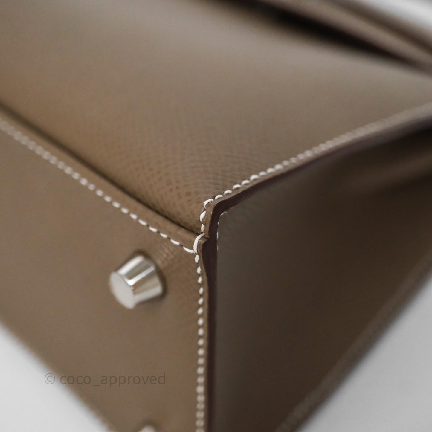 Hermes Kelly 25 Etoupe 18 Palladium Hardware