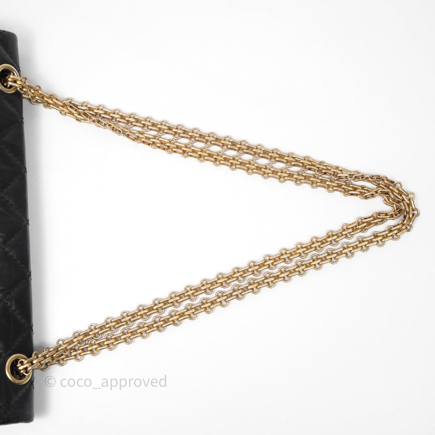 Chanel Reissue 226 Quilted Aged Calfskin Black Aged Gold Hardware