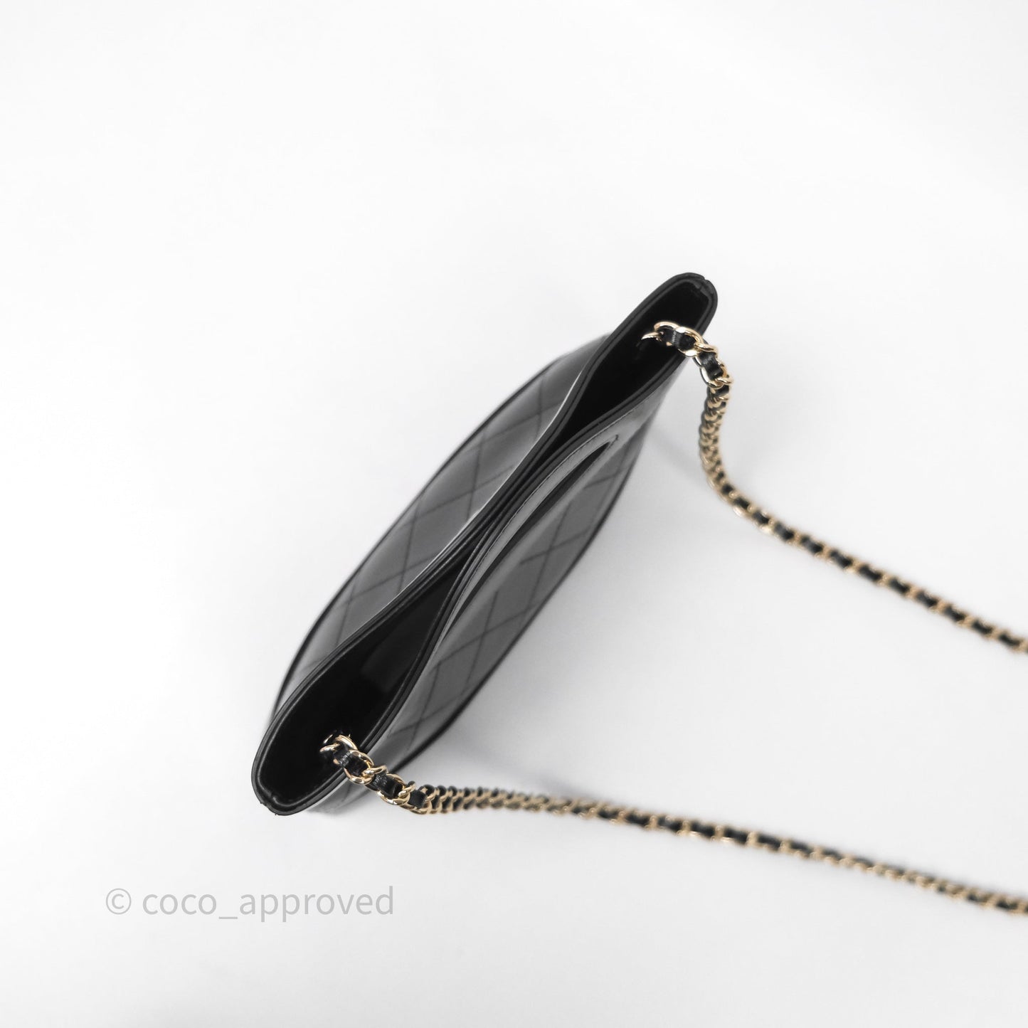 Chanel Nano 31 Black Shiny Calfskin Gold Hardware