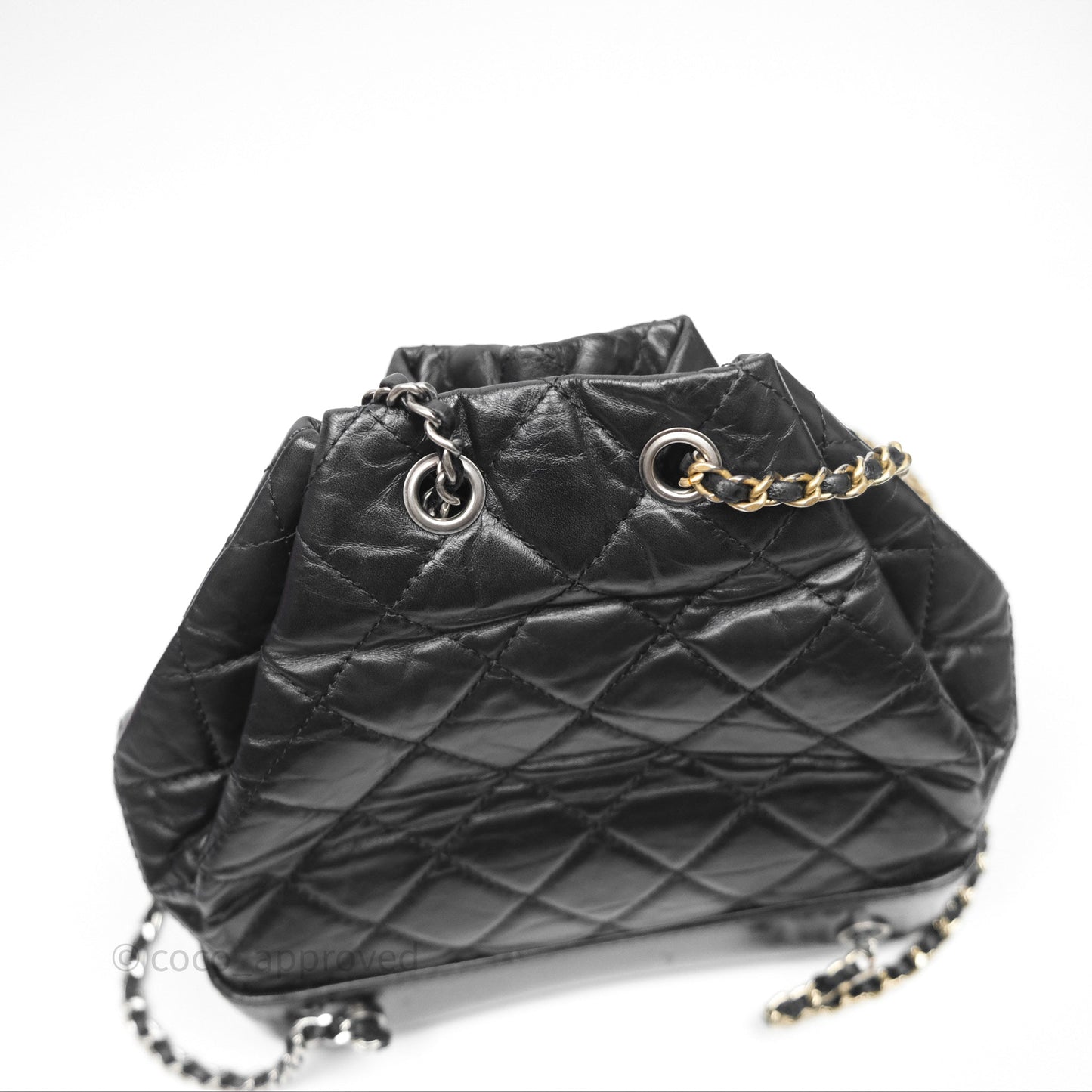Chanel Small Gabrielle Backpack Black Aged Calfskin