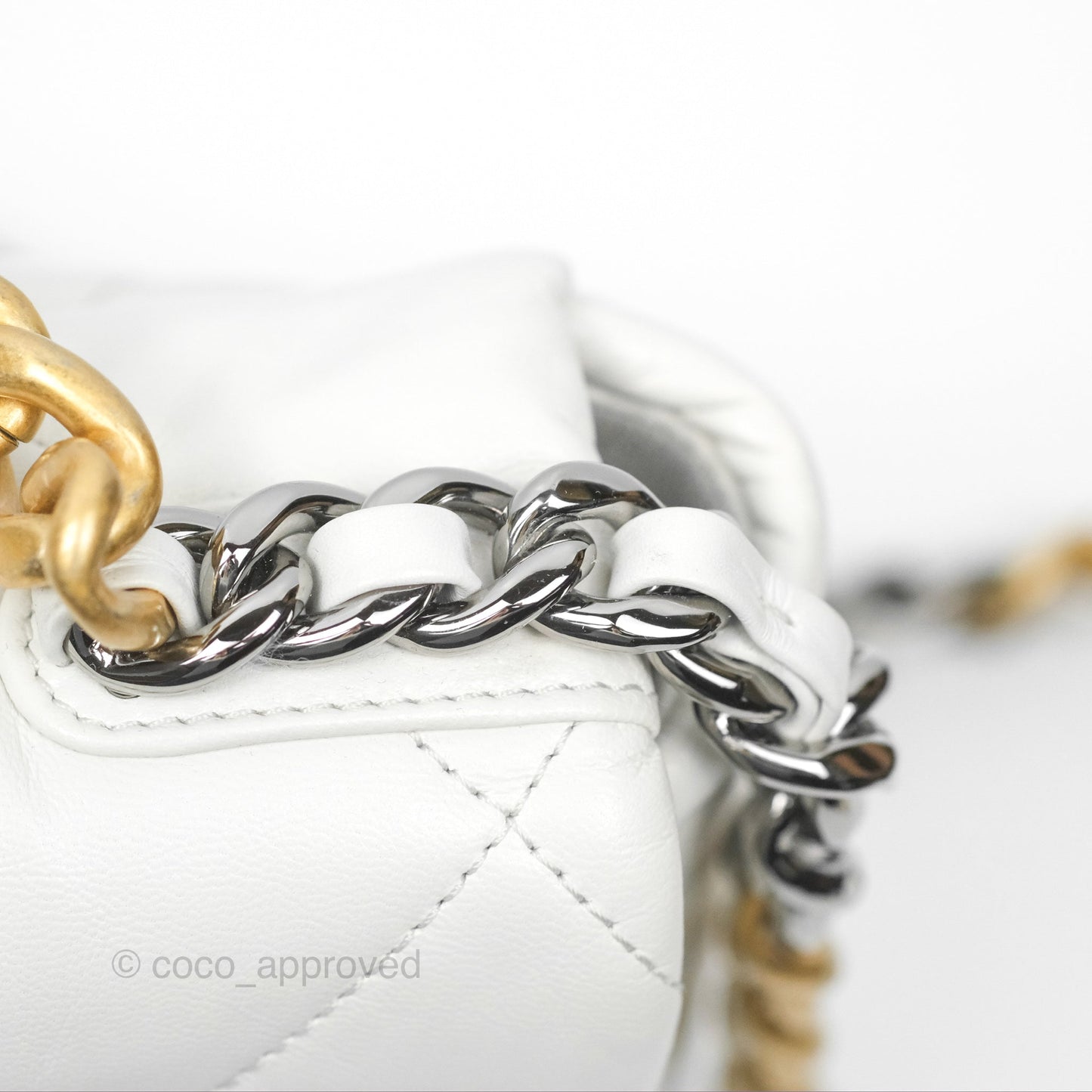 Chanel 19 Small Off White Mixed Hardware