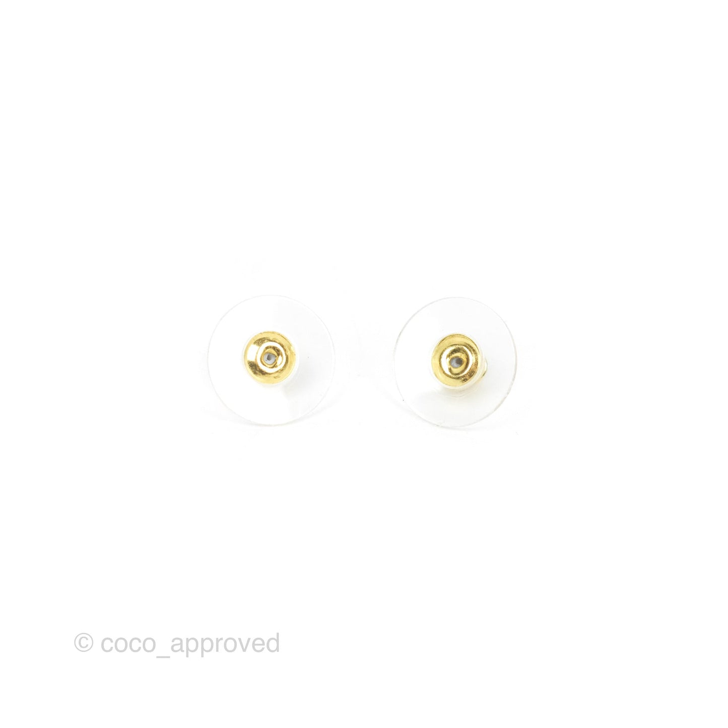 Chanel Crystal Ribbon Bow CC Earrings Gold Tone 23S