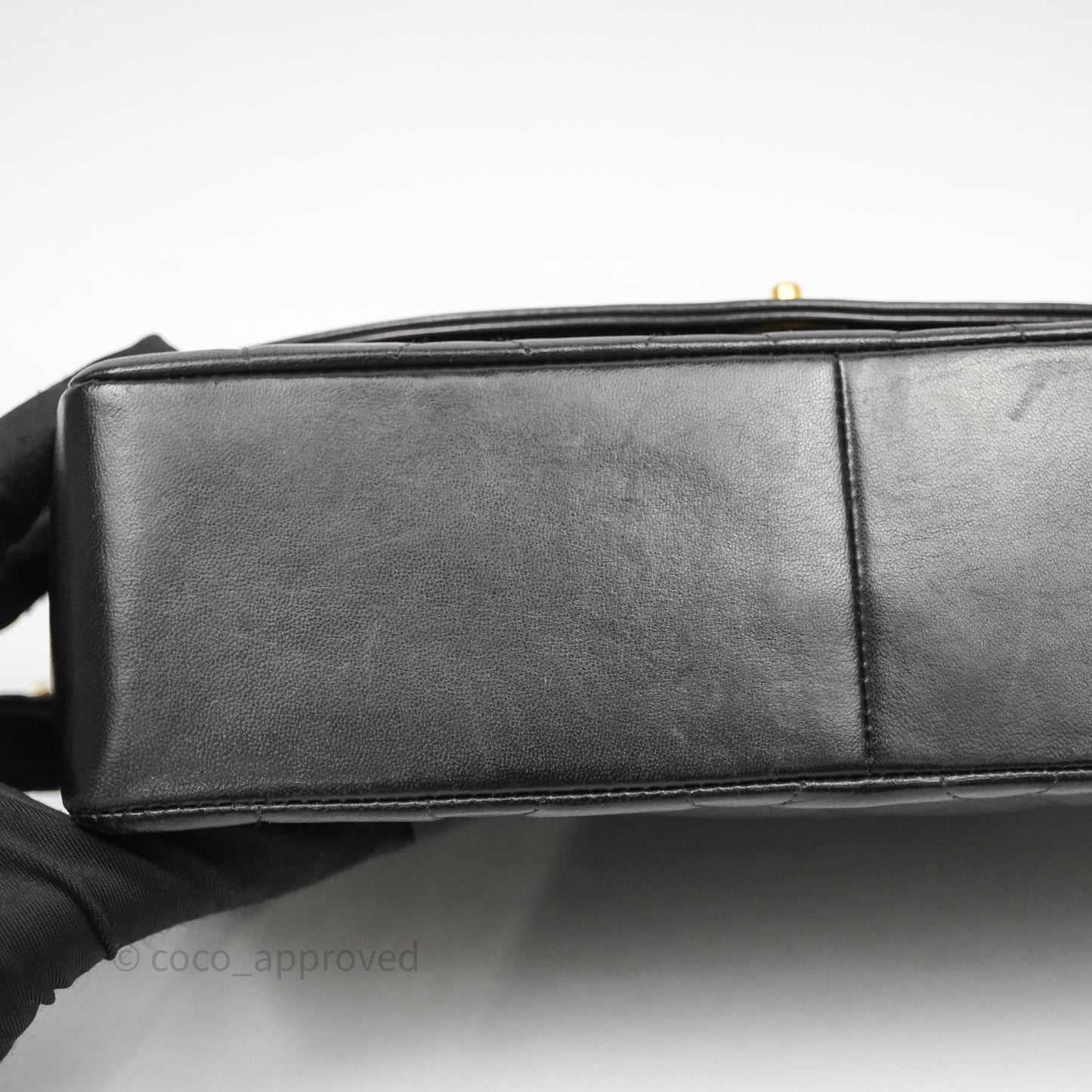 Chanel Vintage Medium Classic Diana Flap Bag Black Lambskin 24K Gold Hardware