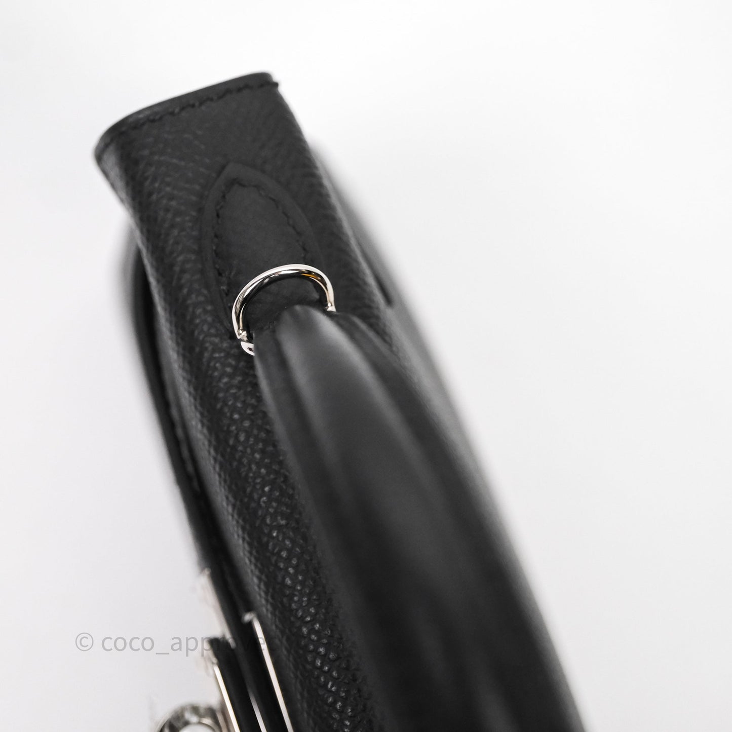 Hermès Mini Kelly Black Noir 89 Epsom Palladium Hardware