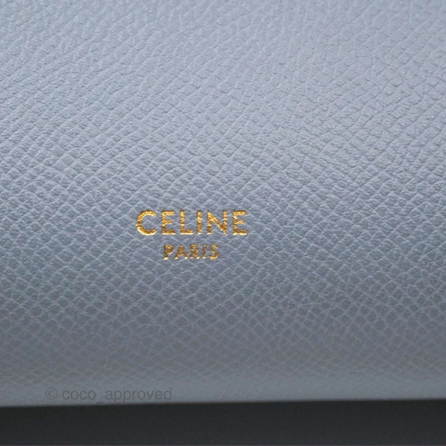 Celine Nano Belt Bag Arctic Blue Grained Calfskin Gold Hardware