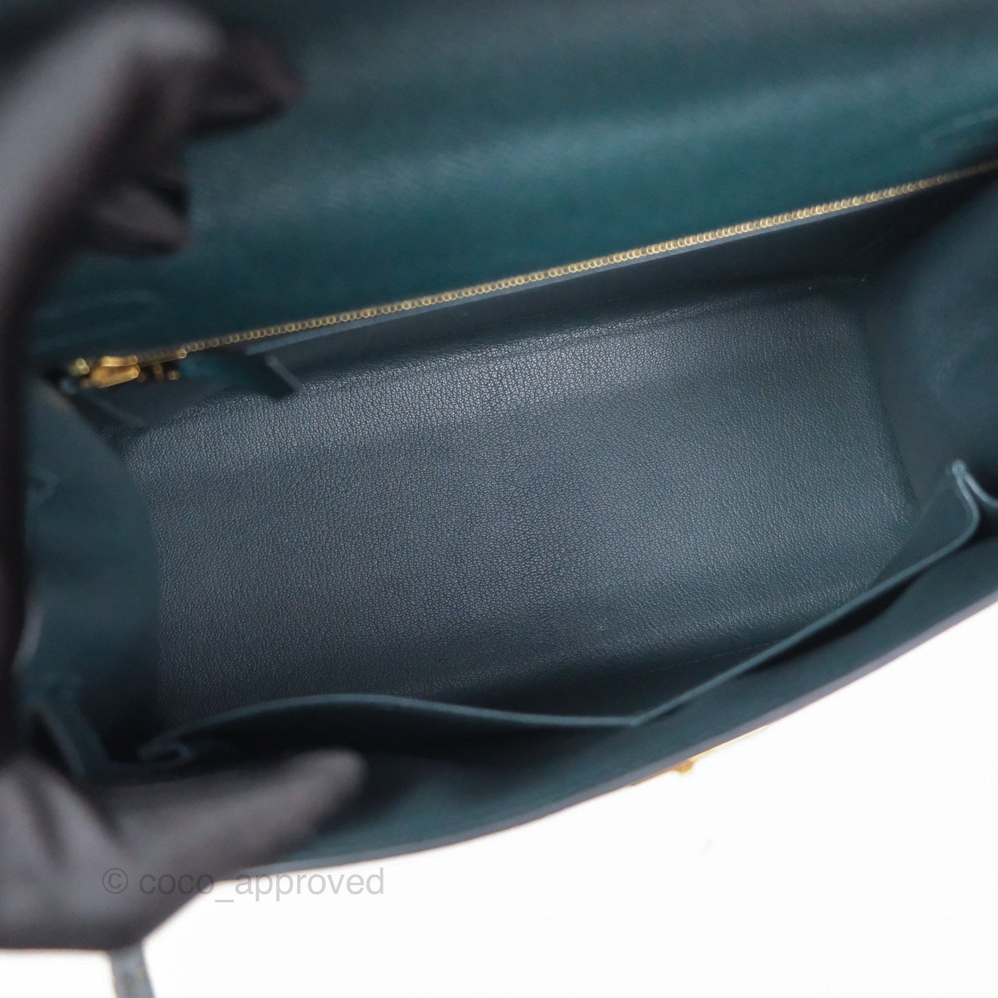 Hermès Kelly II 28 Sellier Vert Cypress 6O Veau Epsom Gold Hardware