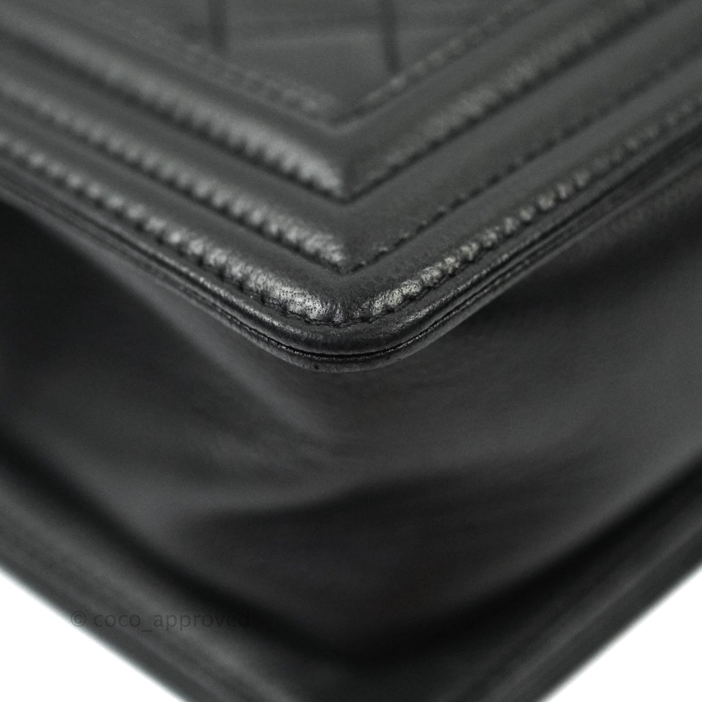 Chanel Quilted So Black Small Boy Caviar