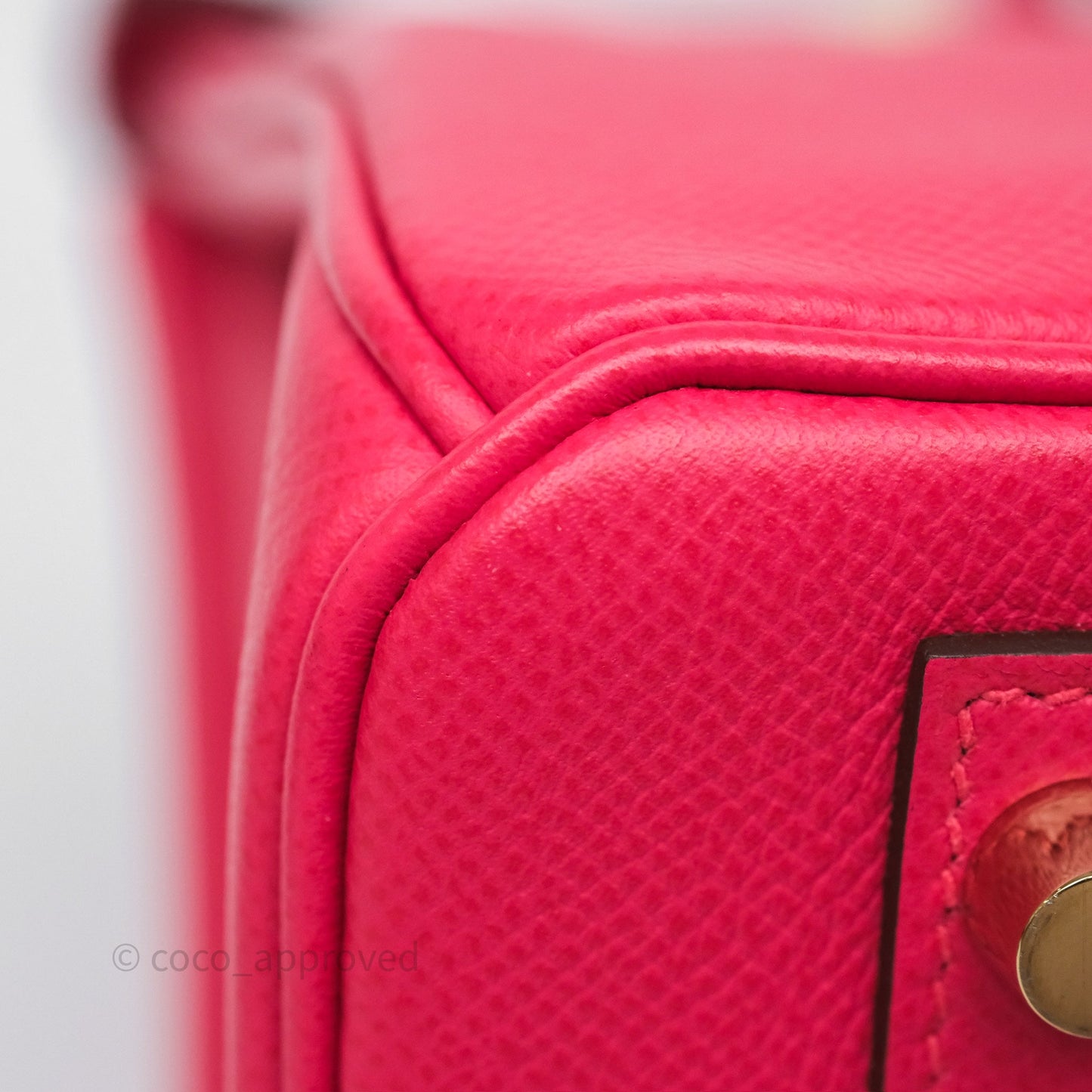Hermès Birkin Retourne 30 Rose Extreme I6 Epsom Gold Hardware