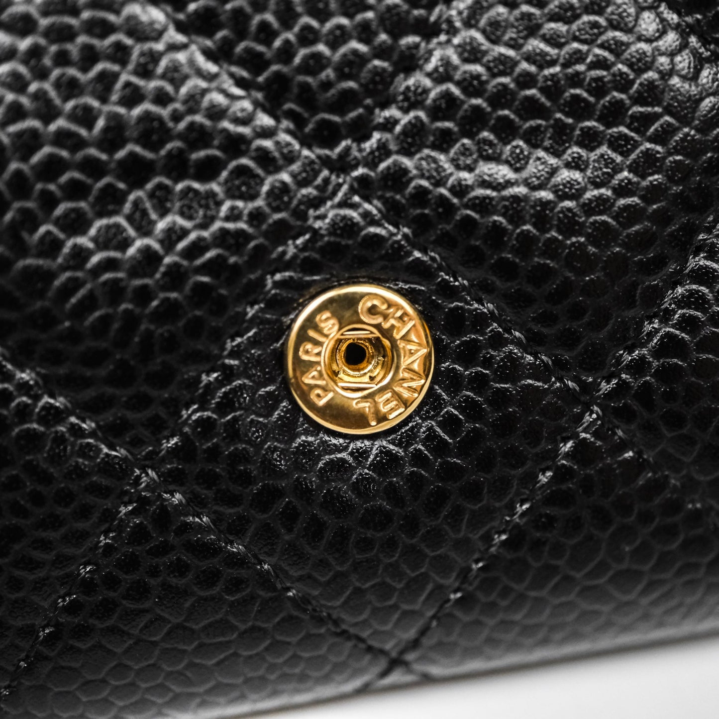 Chanel Classic Quilted Flap Card Holder Black Caviar Gold Hardware