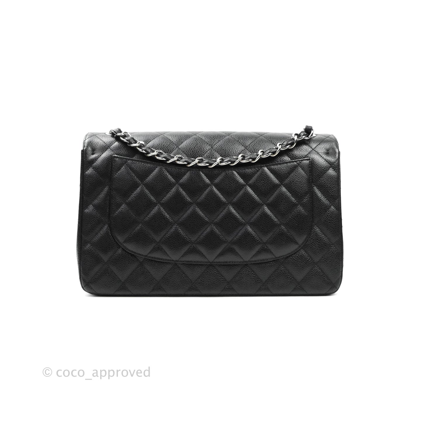 Chanel Jumbo Double Flap Black Caviar Silver Hardware⁣⁣