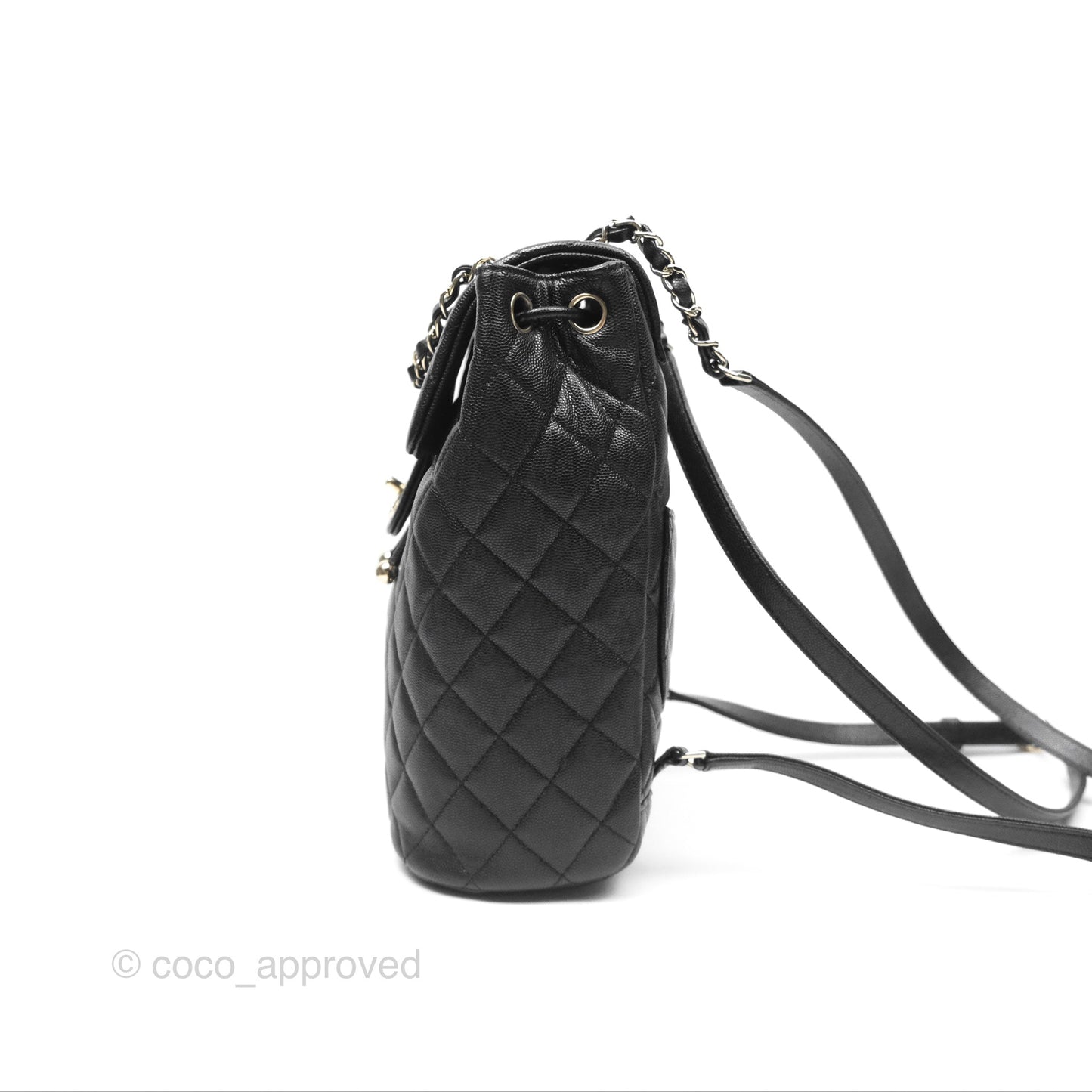 Chanel Small Urban Spirit Backpack Black Caviar Gold Hardware 23S