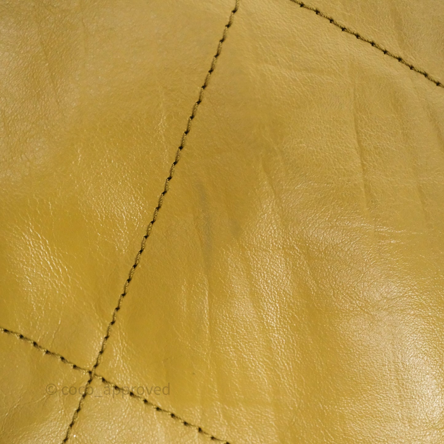 Chanel 22 Bag Medium Crumpled Olive Green Calfskin Aged Gold Hardware