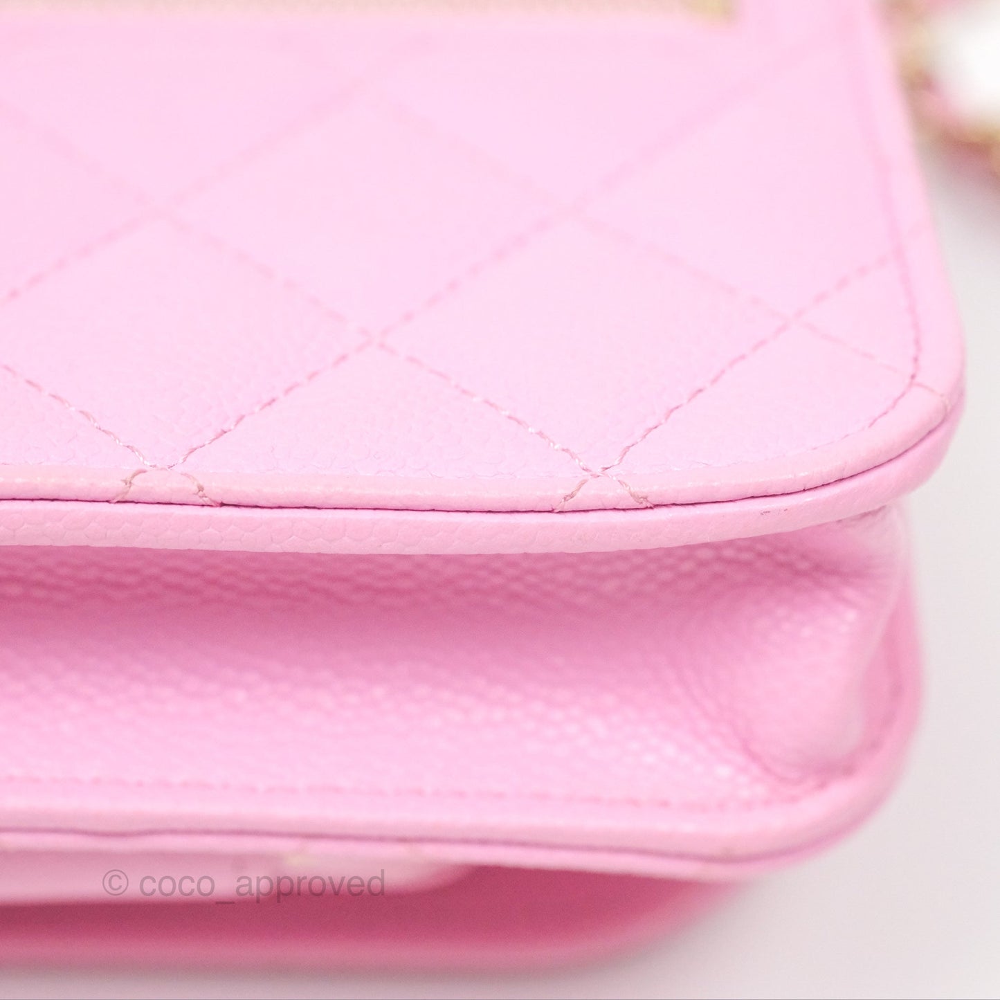 Chanel Business Affinity Clutch With Chain Pink Caviar Gold Hardware
