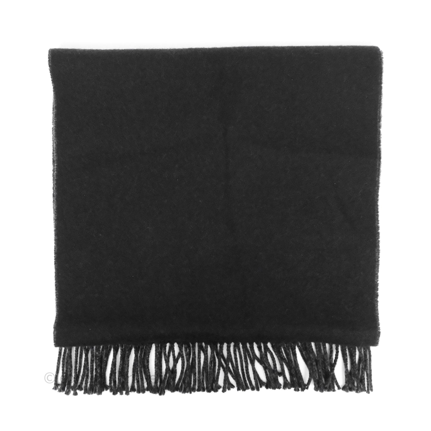 Hermès Recto-Verso Scarf Muffler Black Noir 89 / Flanelle