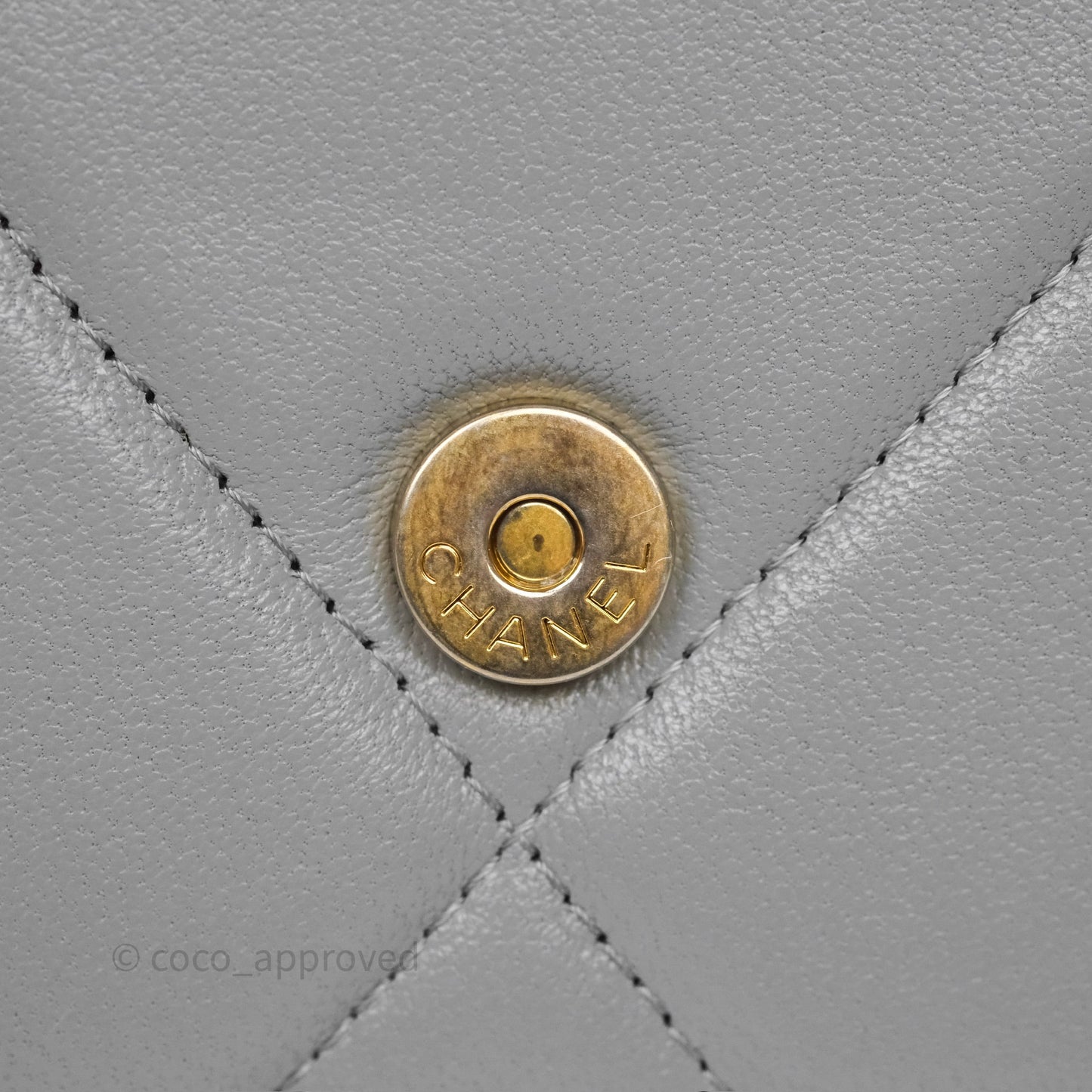 Chanel 19 Wallet on Chain WOC Grey Lambskin Mixed Hardware