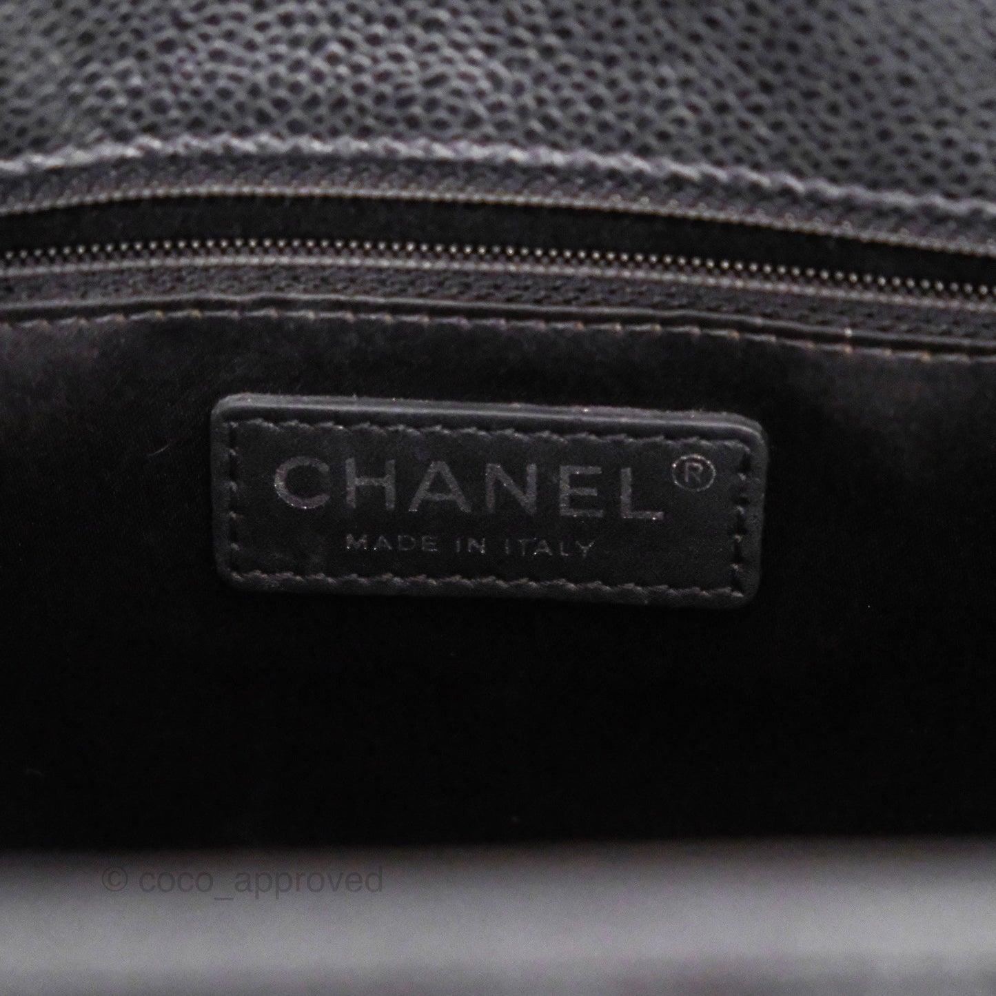 Chanel GST Black Caviar Silver Hardware