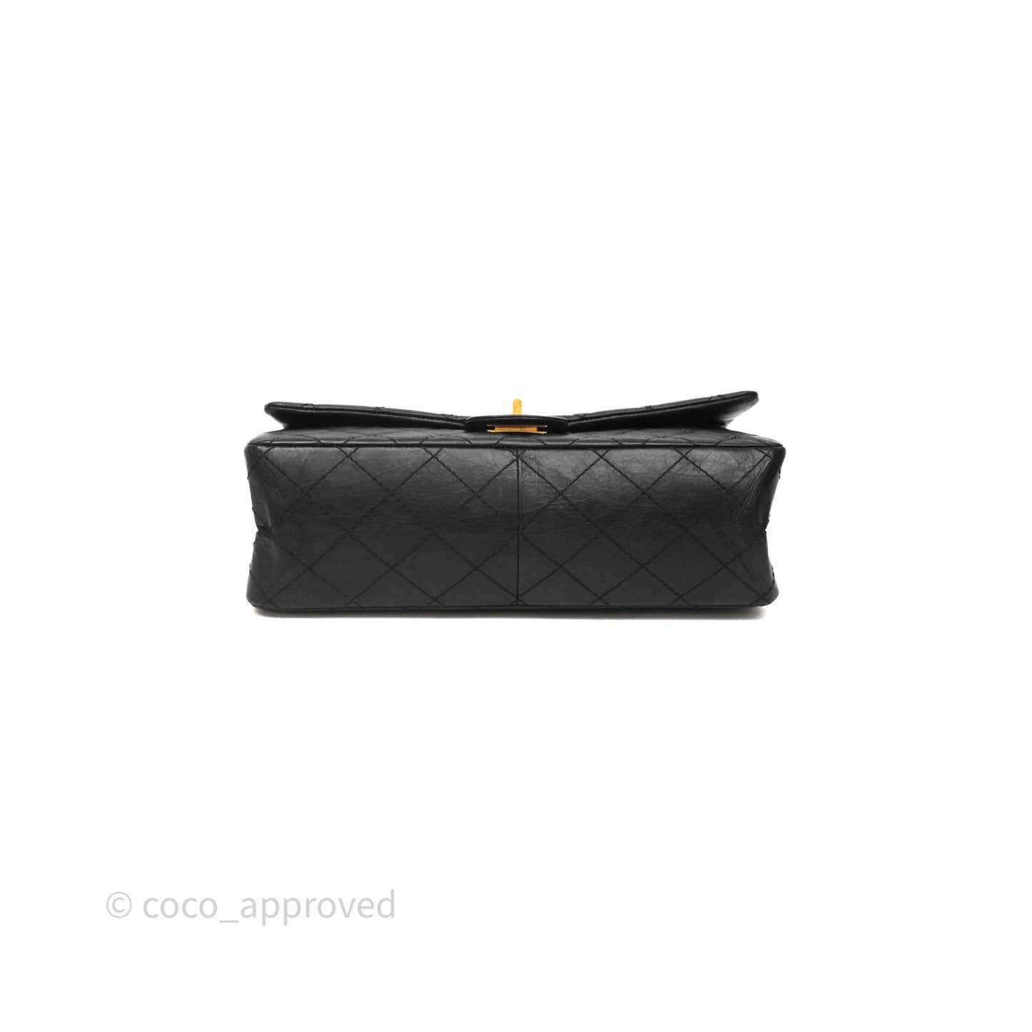 Chanel Quilted Reissue 226 Aged Calfskin Black Aged Gold Hardware
