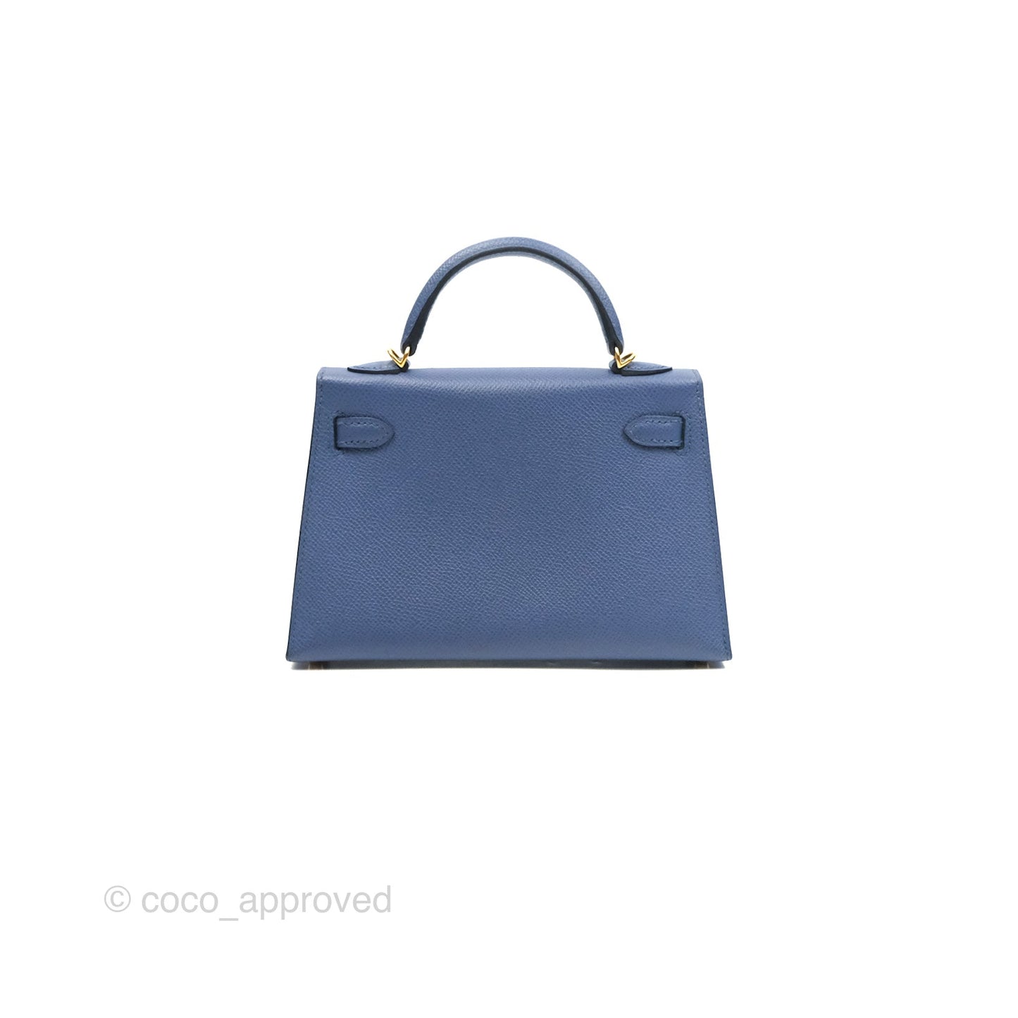 Hermès Mini Kelly II Bleu Brighton Epsom Gold Hardware