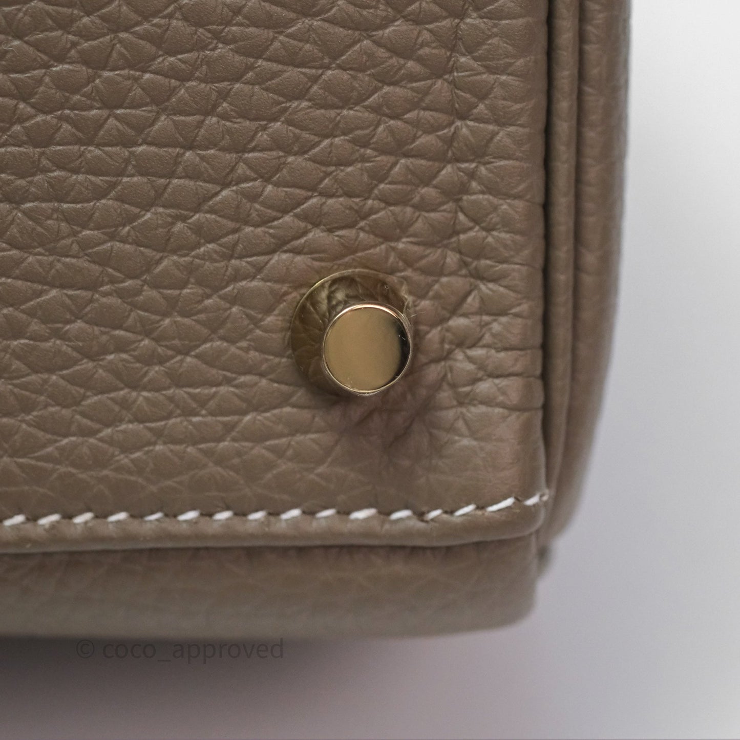 Hermès Kelly II 28 Retourne Etoupe 18 Clemence Gold Hardware