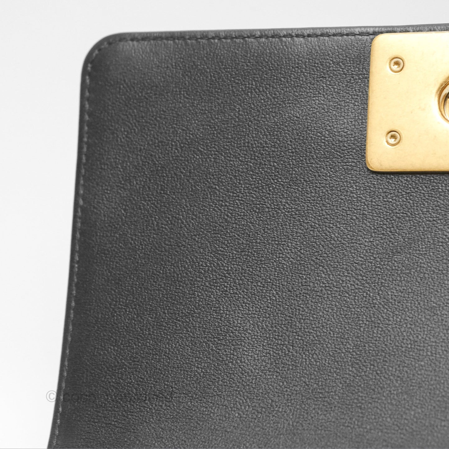 Chanel Small Boy Black Calfskin Gold Hardware