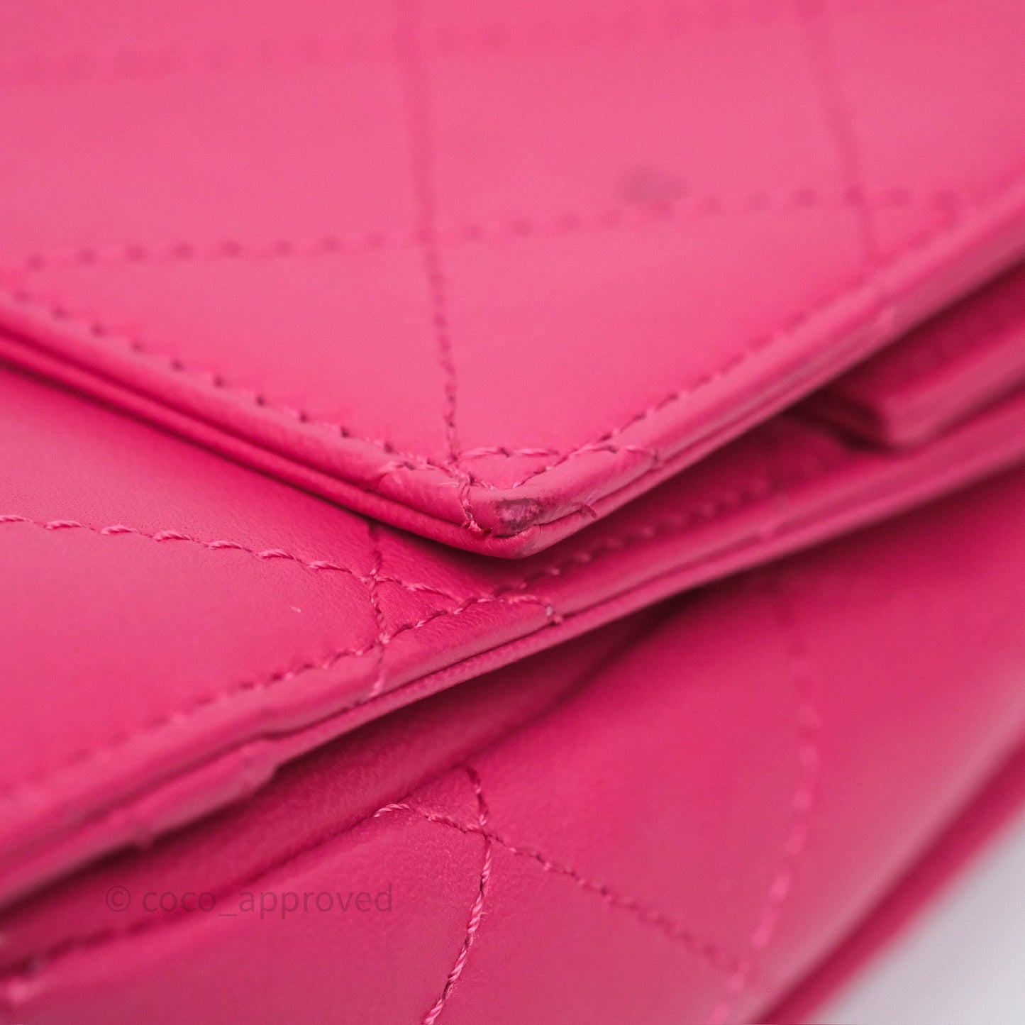 Chanel Stitched Double Flap Bag Pink Calfskin Silver Hardware