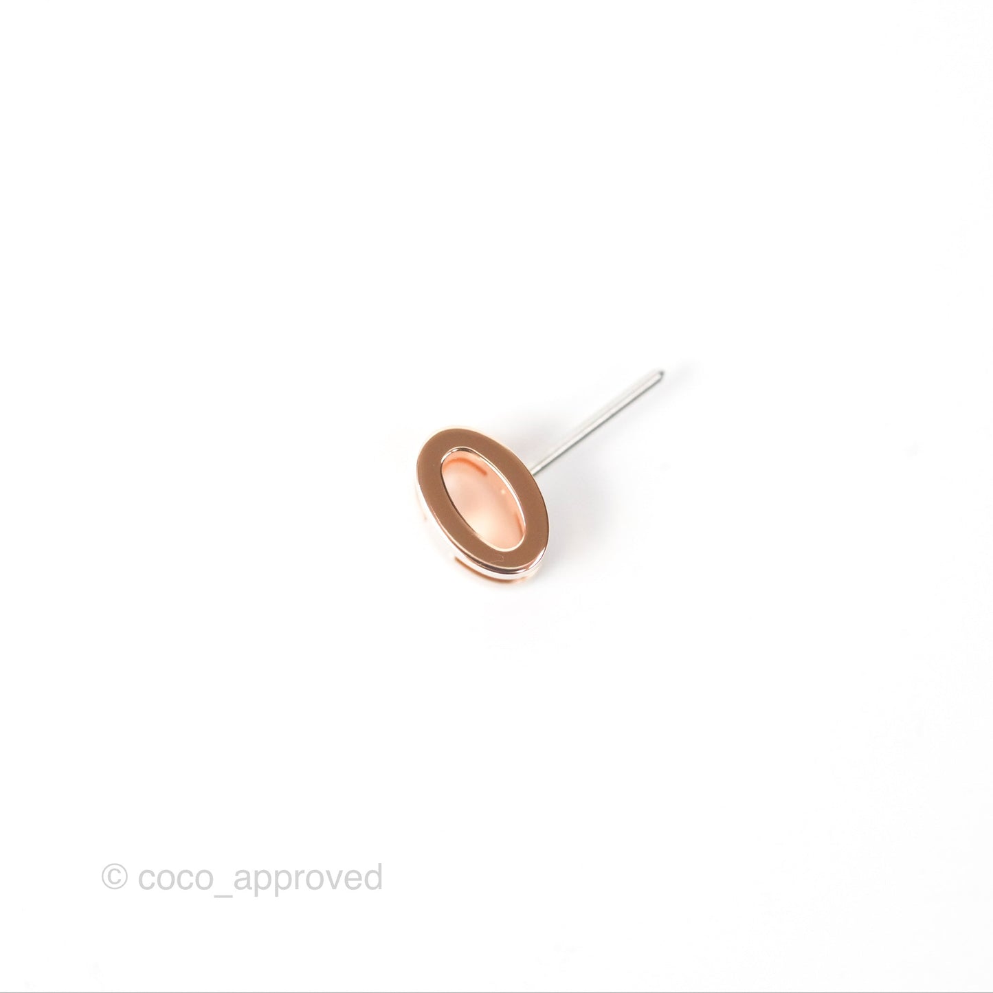 Hermès Mini Pop H Earrings Marron Glace Rose Gold