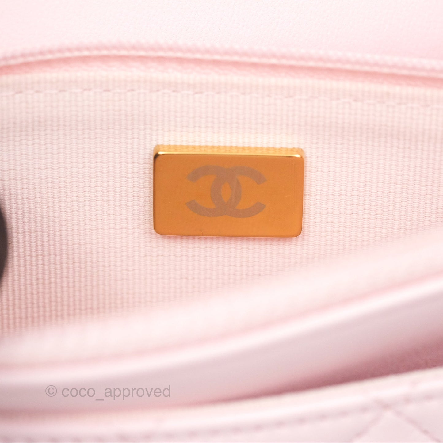 Chanel Wallet On Chain WOC Pearl Chain Iridescent Light Pink Lambskin Gold Hardware