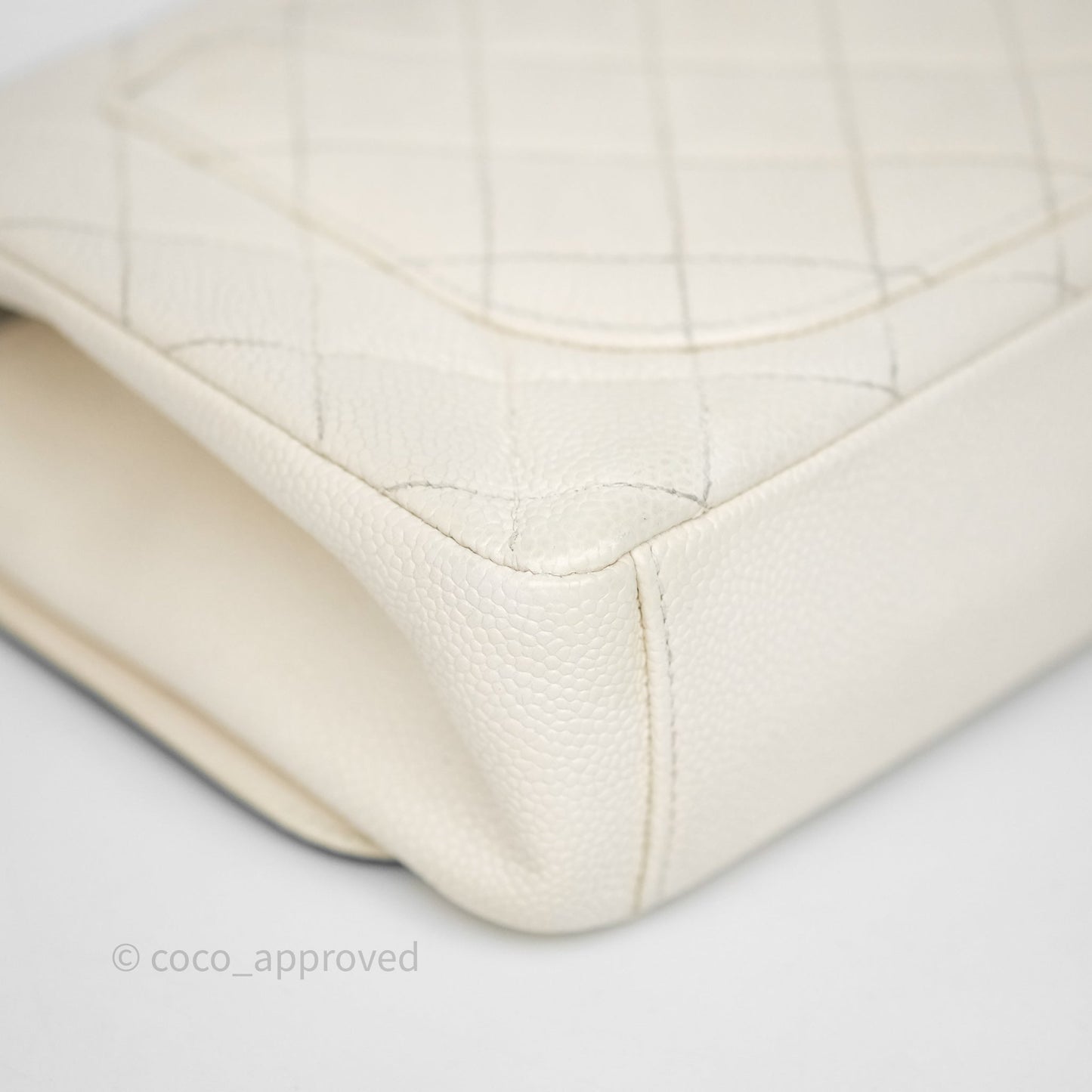 Chanel Quilted Medium CC Filigree Flap White/ Black Caviar