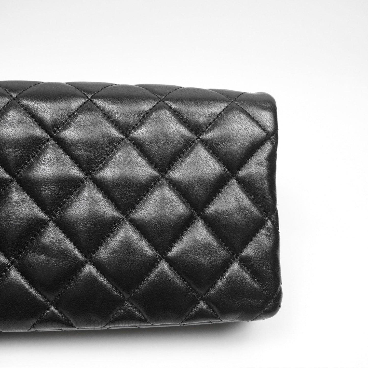 Chanel Small All Slide Adjustable Chain Flap Bag Black Lambskin Aged Gold Hardware 22K