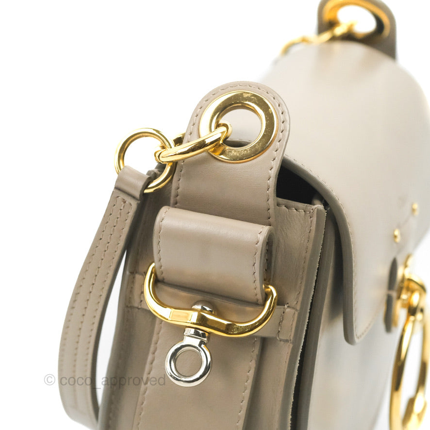 Chloé Small Tess Bag Motty Grey Grained Calfskin