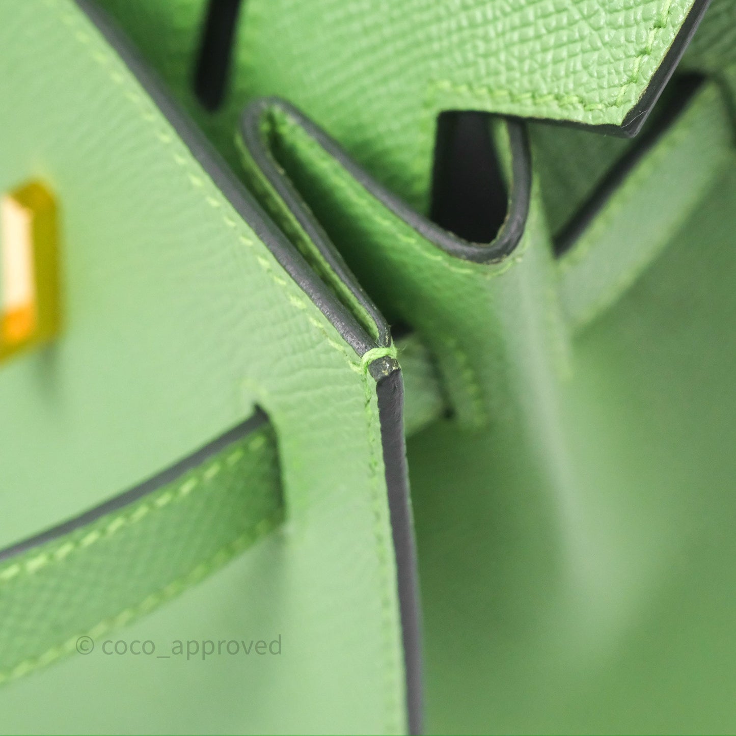 Hermès Birkin 25 Sellier Vert Criquet 3I Epsom Gold Hardware