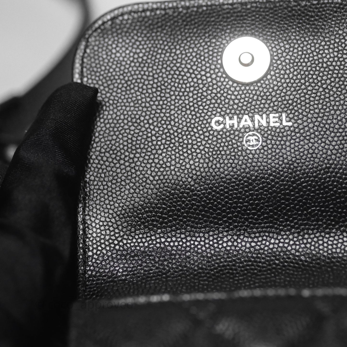 Chanel Incognito Phone Holder So Black Caviar Black Hardware