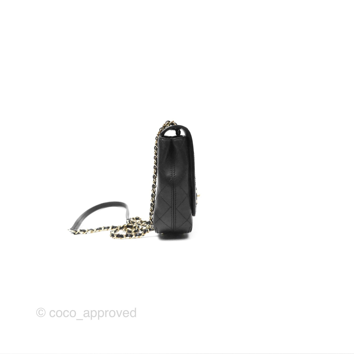 Chanel Calfskin Stitched Small Flap Bag Black