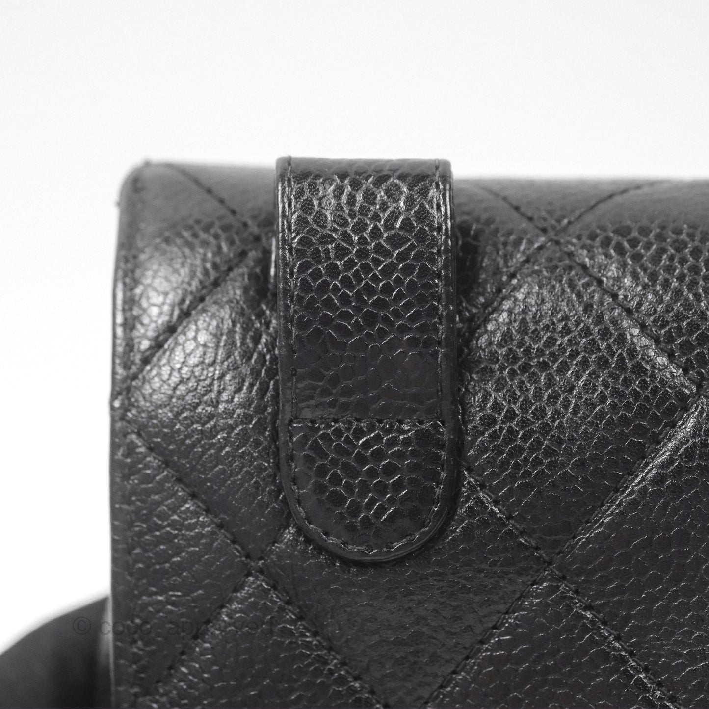 Chanel Vintage Belt Bag Black Caviar 24K Gold Hardware