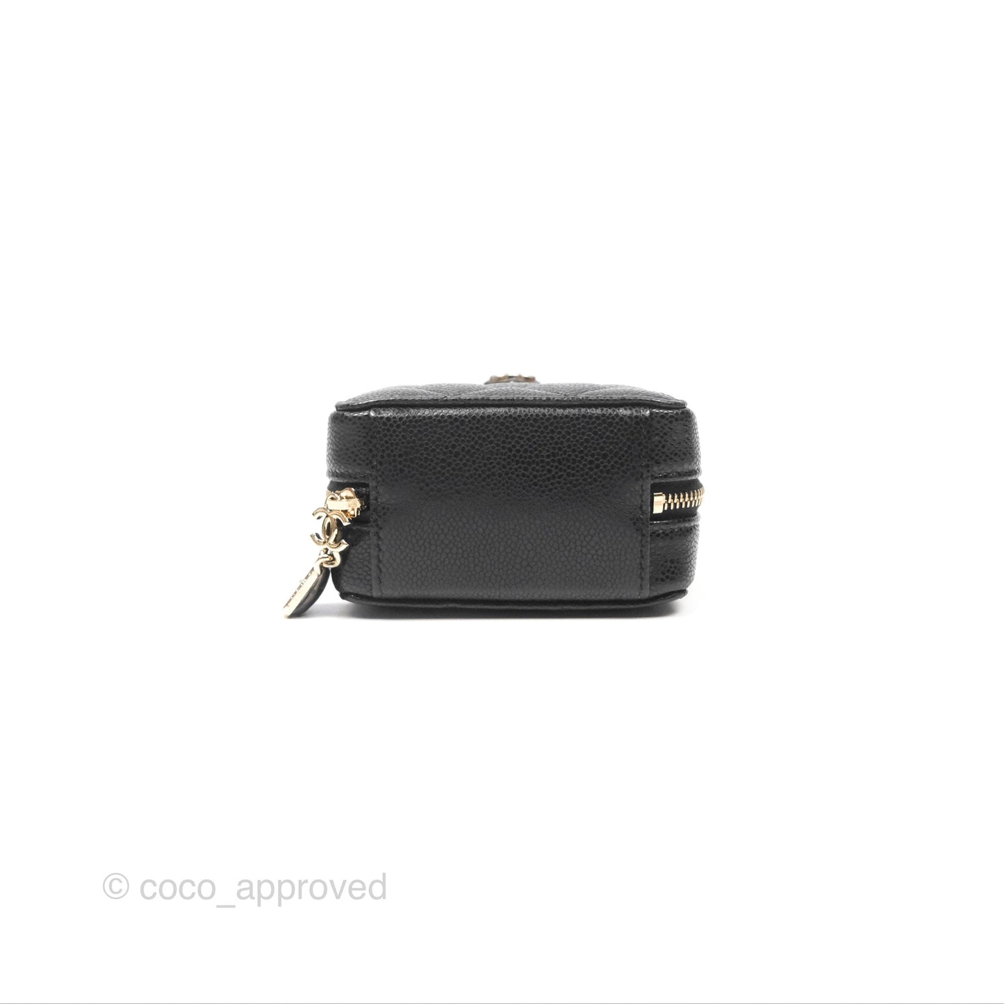 Chanel Mini Clutch With Chain Black Caviar Gold Hardware