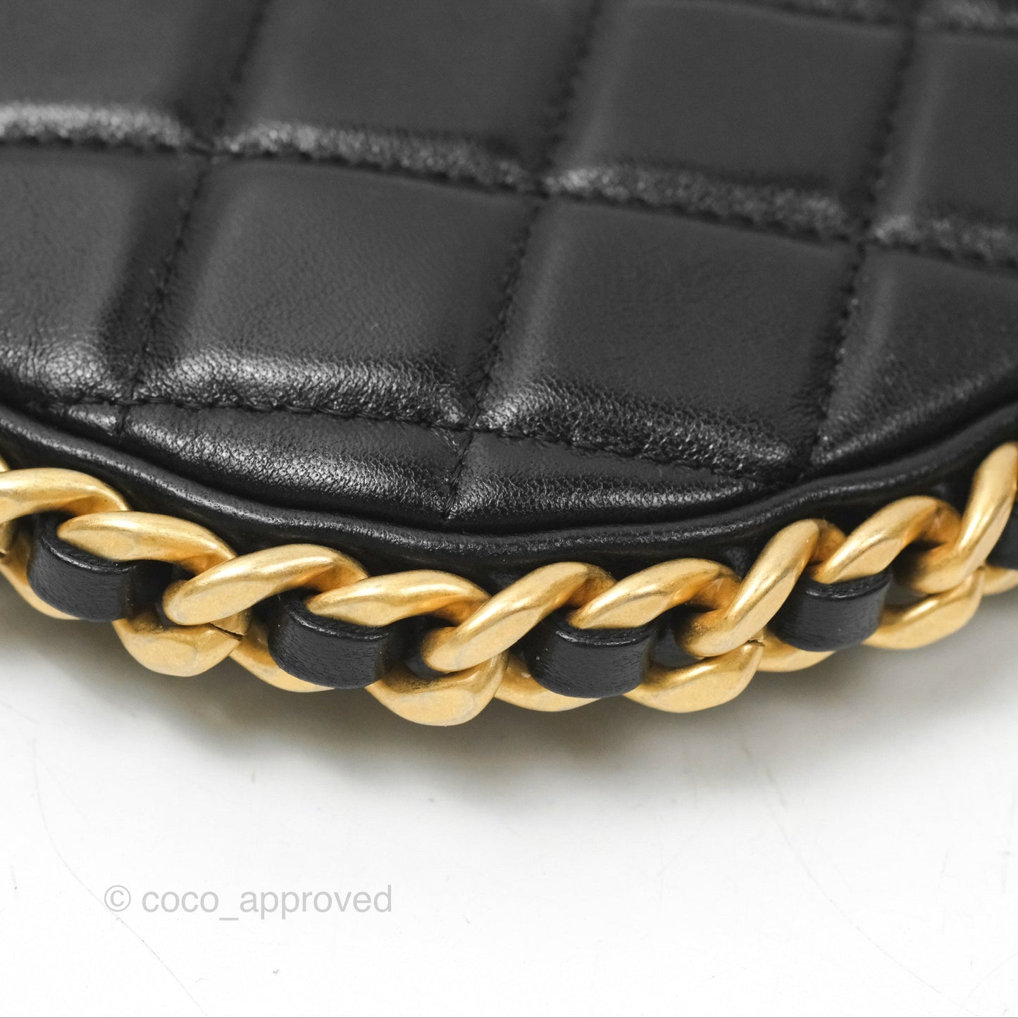 Chanel Chain Around Hobo Bag Black Lambskin Aged Gold Hardware 23B