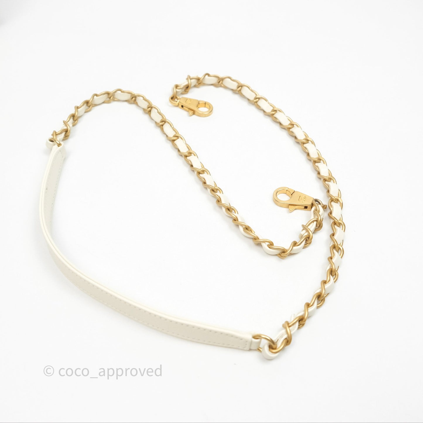 Chanel Medium Coco Handle Chevron Aged Calfskin Ivory Aged Gold Hardware Beige Lizard Handle
