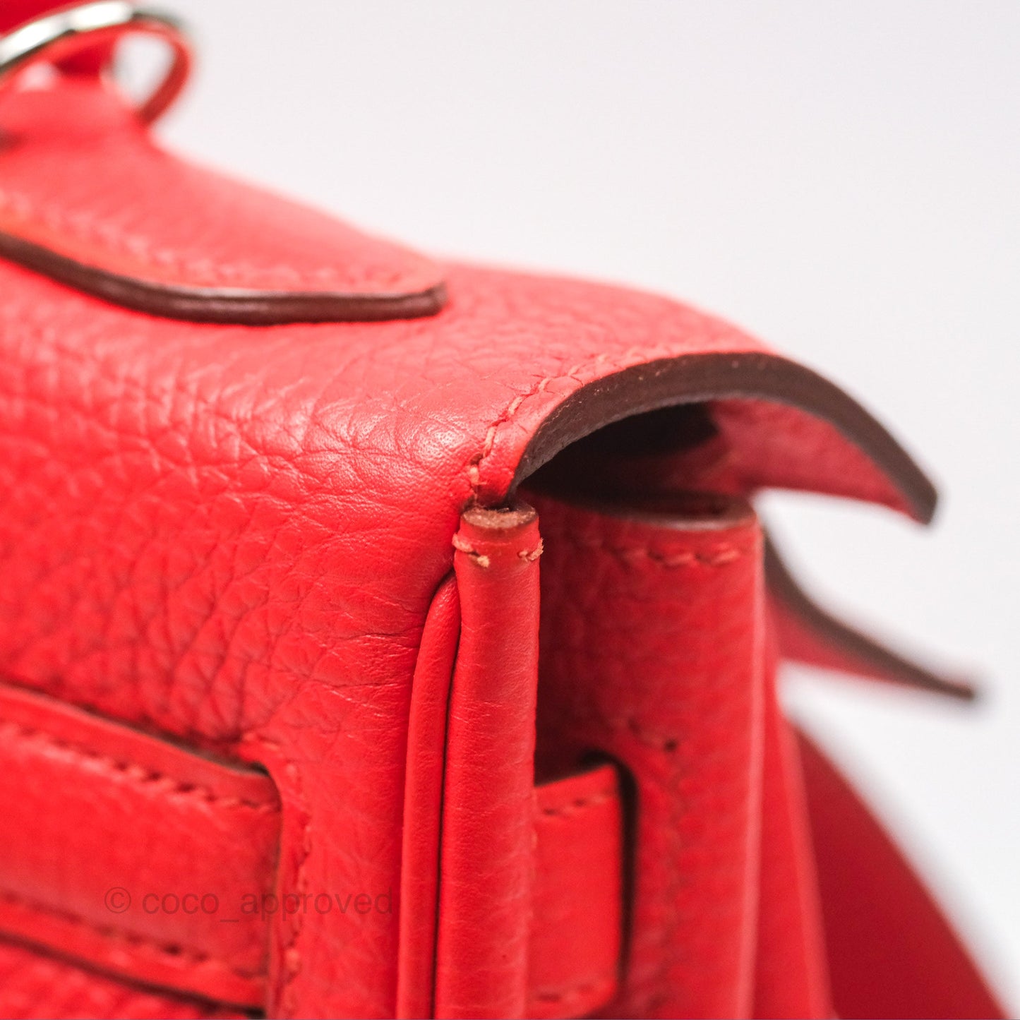 Hermès Kelly 32 Retourne Rose Jaipur Clemence Palladium Hardware