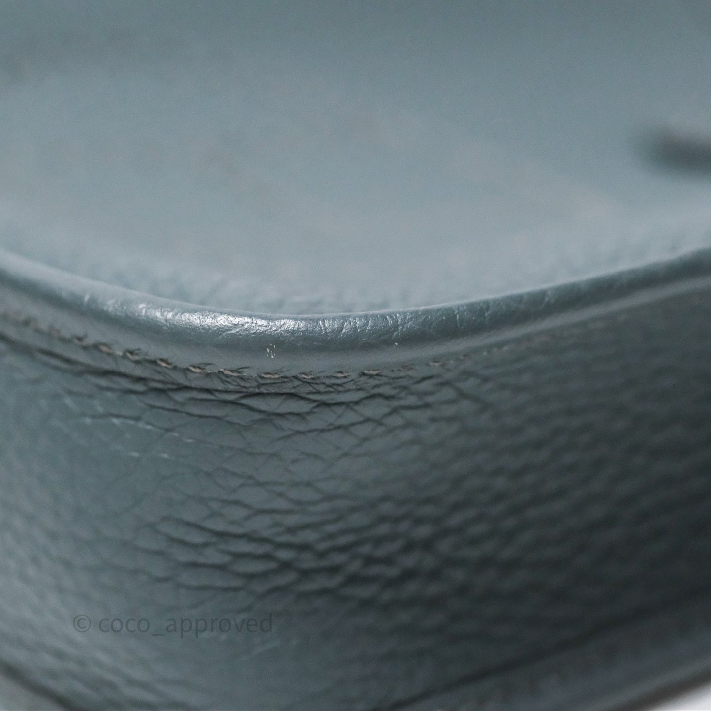 Hermès Mini Evelyne 16 Bleu Orage Y7 / Bleu Brume T0 Clemence Gold Hardware