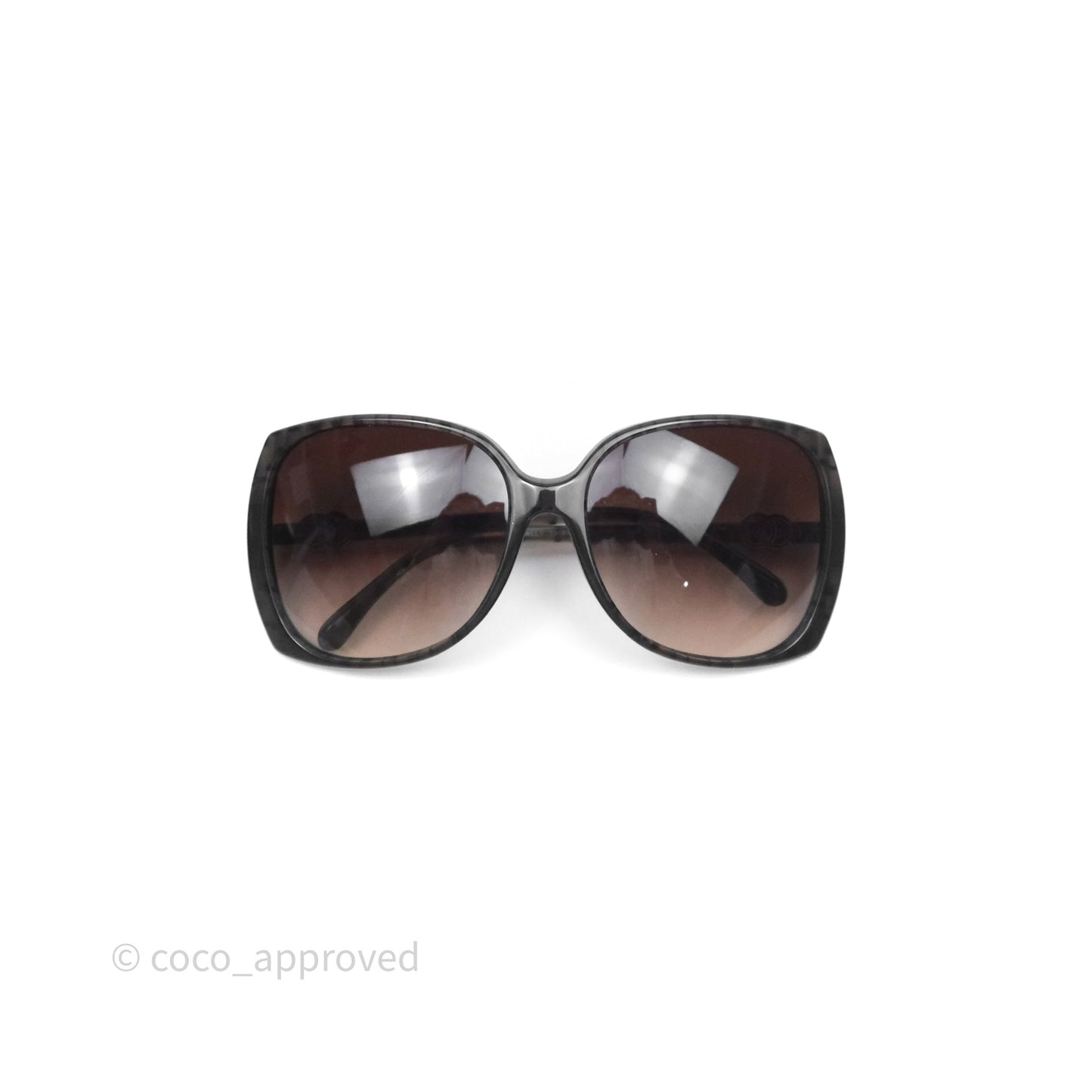 Chanel 5216 Square Oversized Frame CC Sunglasses Brown