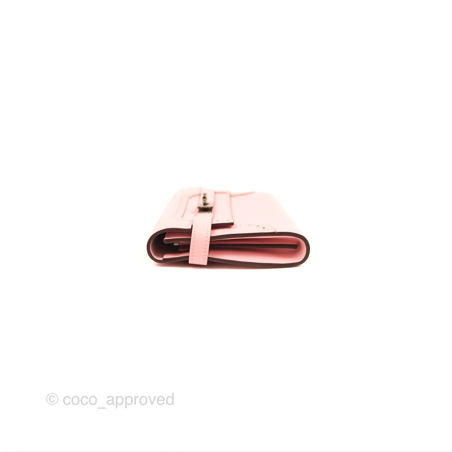 Hermès Ghillies Kelly Wallet Rose Sakura Swift Palladium Hardware
