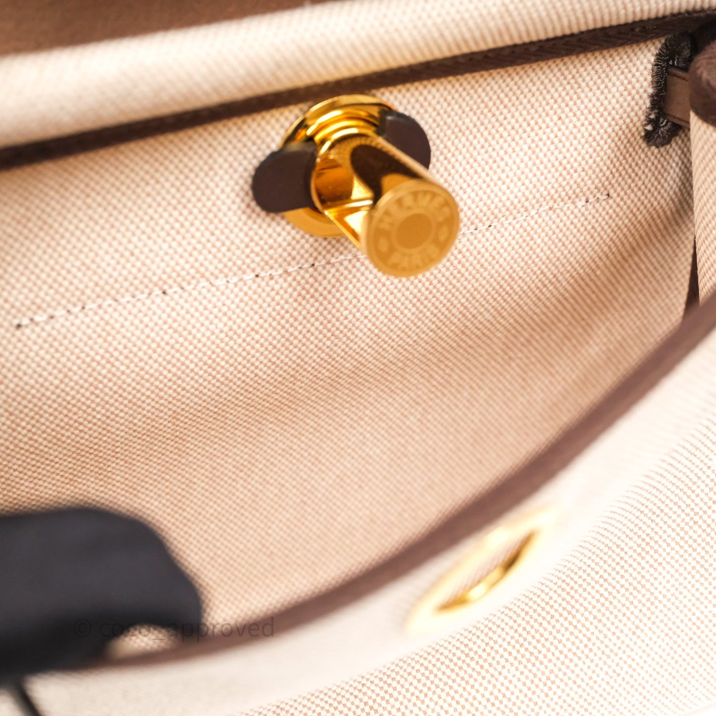 Hermès Herbag Zip 20 Mini Ecru Beige 14/ Ebene 46 Canvas Gold Hardware