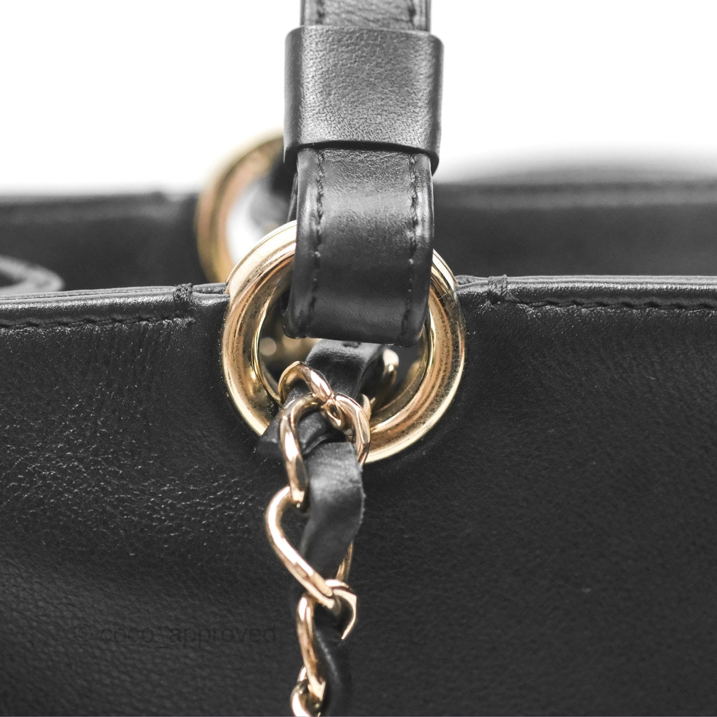 Chanel CC Zipped Shopping Tote Calfskin Gold Hardware